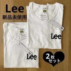 Lee Vネック ポケットTシャツ ホワイト 2枚セットのサムネイル