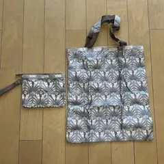 新品状態　レスポートサック　ポーチ付きエコバッグ　グレージュ