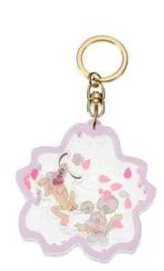 ディズニーストア　シークレットプルート　桜　アクリルキーホルダー　キーチェーン