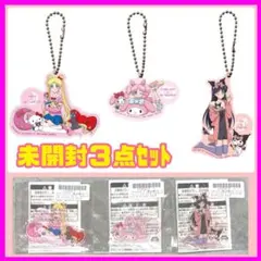 未開封☆セーラームーン×サンリオコラボ アクリルキーホルダー3点セット プライズ