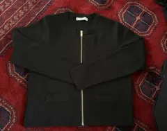 ZARA ジップカーディガン　黒