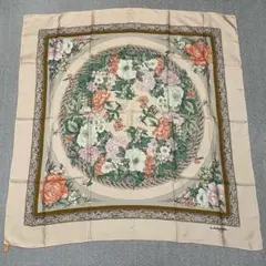 LANCEL ランセル スカーフ　シルク　花柄　クリーニング済み