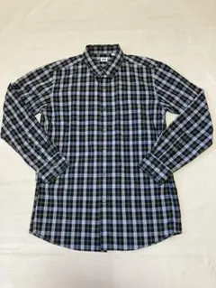 ユニクロメンズコットン100%長袖シャツ〔L〕美品　最終値