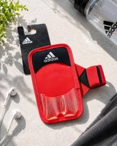 adidas ランニング アームポーチ スマホケース アームバンド レッドのサムネイル