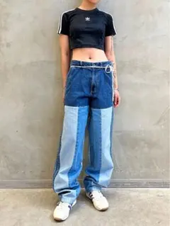 【新品】アディダスadidas x KSENIASCHNAIDER ジーンズ28