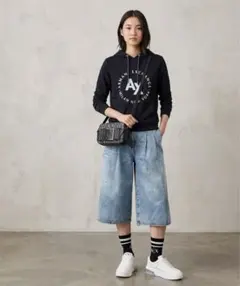 ARMANI EXCHANGE AX ロゴパーカー ネイビー S レディースのサムネイル