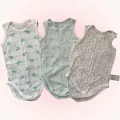 ユニクロ ベビー服ロンパース肌着 3枚セット 90cm 1度も着用無し