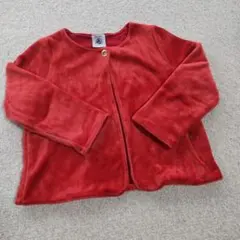 プチバトー 赤 カーディガン 24m/86cm レッド