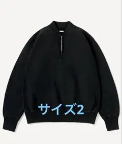 A.PRESSE Vintage Half Zip Rib Collar Swe