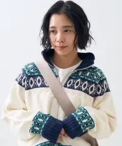 FREAK'S STORE ノルディック柄ジップニット