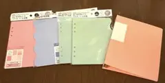 A5カスタムノート&6リングファイルリフィルシール台紙シール帳4点セット