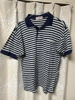 ボーダー　マックレガー　ポロシャツ　古着　ブルーMcGREGOR