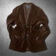 Vintage ベロアジャケット ブラウン シティボーイ オフィスカジュアル