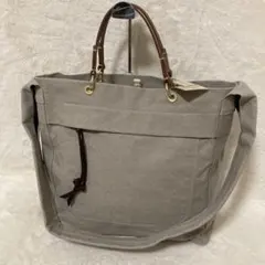 新品未使用 ゲンテン genten 帆布 キャンバス ショルダー レザー トートのサムネイル