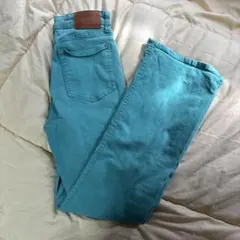 PAGEBOY ページボーイ カラーデニムパンツ ターコイズブルー L