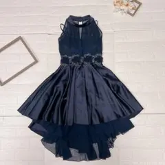 dazzling パーティードレス ネイビー M ハイローヘム フォーマル