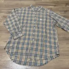 美品✨バーバリー 90's 長袖シャツ ノバチェック ホースロゴ 胸元刺繍 L