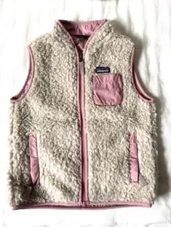 ゆい様売約品　patagonia フリースベスト クリーム/ピンク