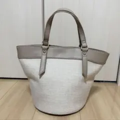 anySiS トートバッグ　ハンドバッグ　ベージュ　オフィス　レディース