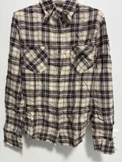 SHIPS チェック柄 長袖シャツ ベージュ系