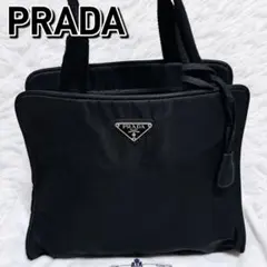 061 極美品 PRADA ハンドバッグ トートバッグ 肩掛け 黒 - メルカリ