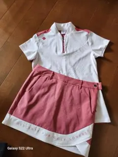 DESCENTE GOLF ノースリーブポロ スカート セットアップ - メルカリ
