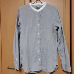 無印良品 ストライプ 長袖シャツ 100%コットン