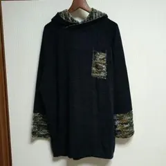 Soulberry★フード付きニットパーカー 　ドルマンスリーブ