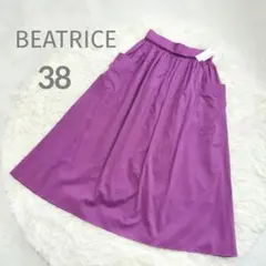 BEATRICE パッチポケットギャザースカート 38 パープルのサムネイル