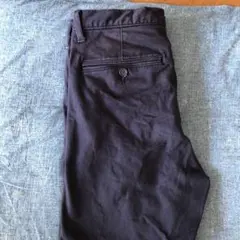 ナノ・ユニバース　SQUALL PROOF テーパードチノパンツ　ネイビー