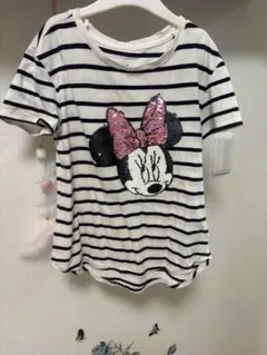 ミニーマウス スパンコール Tシャツ
