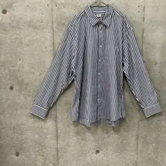 UNIQLO ユニクロ エクストラファインコットンブロードストライプシャツ　XL