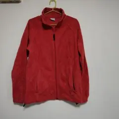 メルカリ市値下　Columbia フリースジャケット レッド L