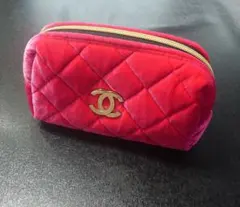 CHANEL　シャネル　ノベルティ　ポーチ　ベロア　コスメ　アクセサリー