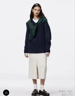 GU スリットナロースカート　Ｌ　NATURAL