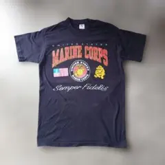 ビンテージUS MarineCorpsミリタリーTシャツUSA製ネイビーnavy - メルカリ