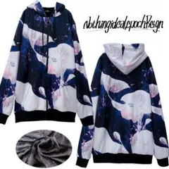 内側超ふわもこ厚手BOTANICAL ZIP OUTER