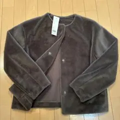 UNIQLO スムースヤーンフリースノーカラージャケット