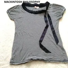 MACKINTOSH PHILOSOPHY 半袖カットソー リボン ボーダー Mのサムネイル