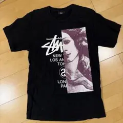希少メキシコ製Stussy アートプリント Tシャツ M ブラック