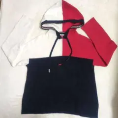 TOMMY HILFIGER フード付き ニットセーター