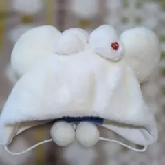 ディズニー　ファンキャップ　ミニーちゃん　白