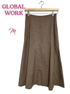 未使用　GLOBAL WORK チェックフレア　スカート