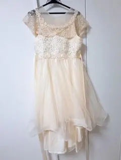 海外子供服　キッズドレス シャンパンカラー 170cm