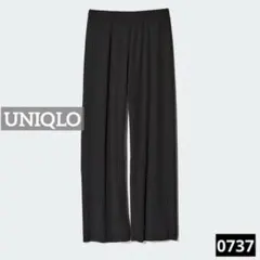 ⭐*︎様 0737 UNIQLO プリーツパンツ ブラック