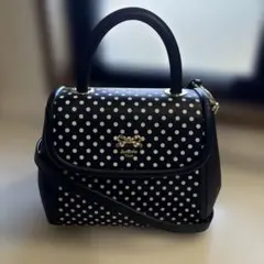 Samantha Vega ブラックドット柄 ショルダーバッグ
