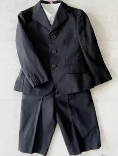 子供用スーツ＋長袖シャツセット　ブラック　110cm 卒園入学式　発表会