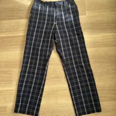 ネイビー系チェック スラックス サイズ2