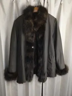 d*7様 BALMAIN リバーシブル ファーコート フォックス