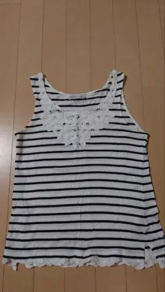 earth music&ecologyストライプ レース ノースリーブ　Sサイズ